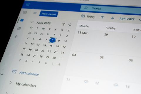 A computer screen showing a well organised calendar